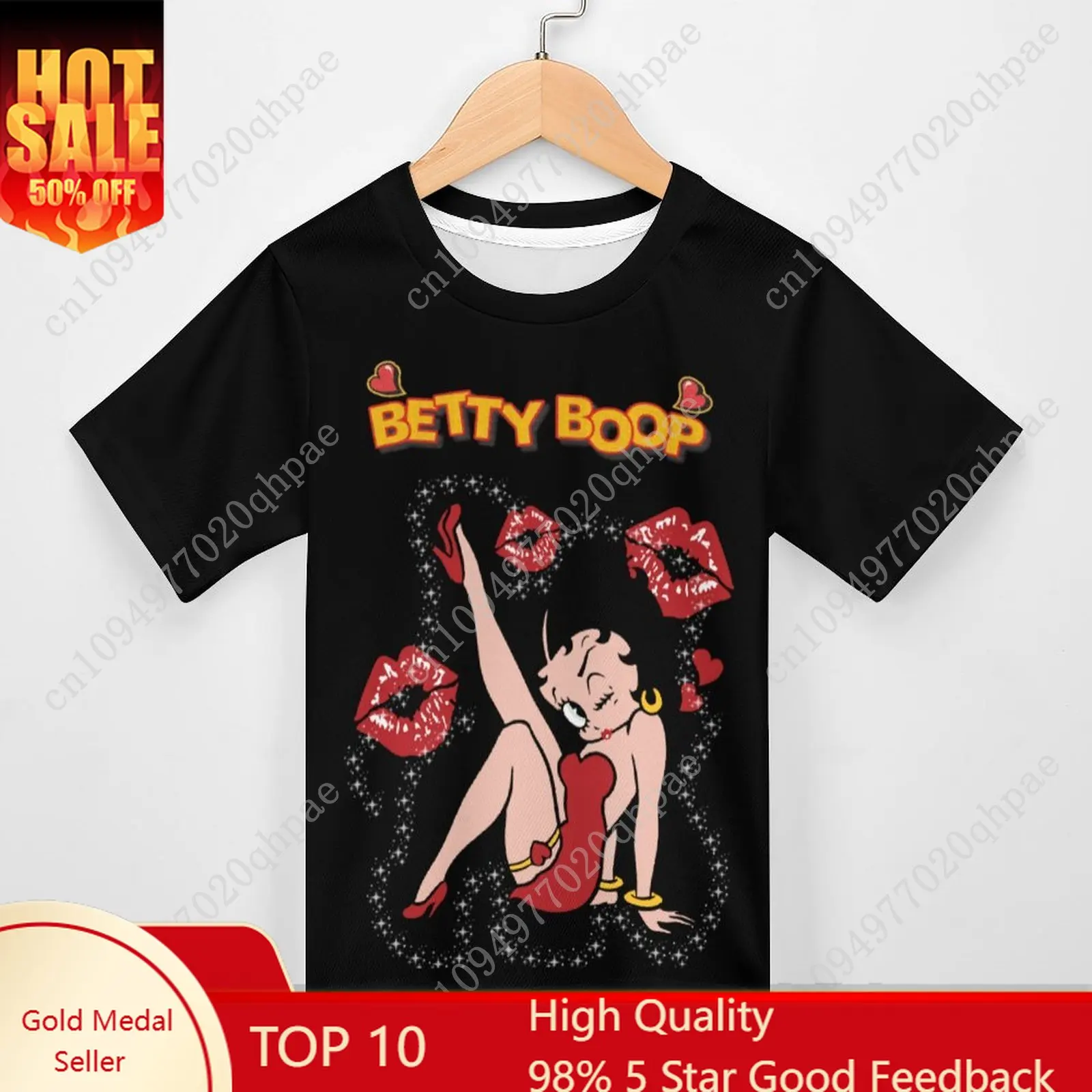 

B-Boopse T Shirt Boys Girls Childs B-Bettys Cotton Short Sleeves Tlightweight Breathable Tshirt Custom Made Summer Tops