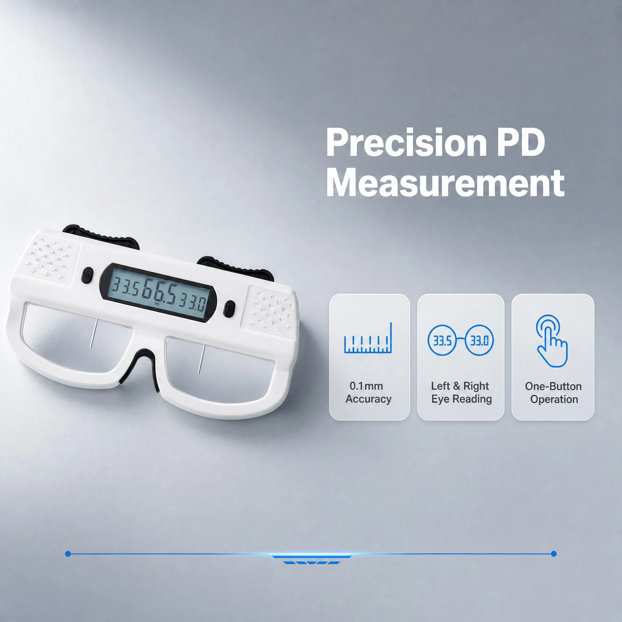 Optometry Digital Pd Meter Ophthalmic Eye Pupil Distance Measuring Ruler Optical Pupilometer PD-5 Easy