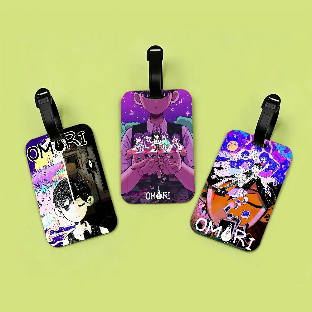 Classic Hot Horror Video Game Omori Durable PVC Anti lost Baggage Tag With Info Card Lightweight Luggage Identification Label