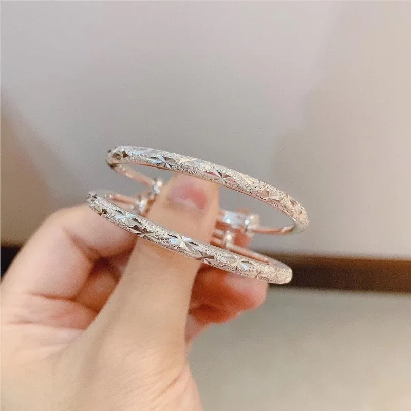 

Gypsophila S999 Silver Bracelet Men Women, Fashionable And Versatile Style