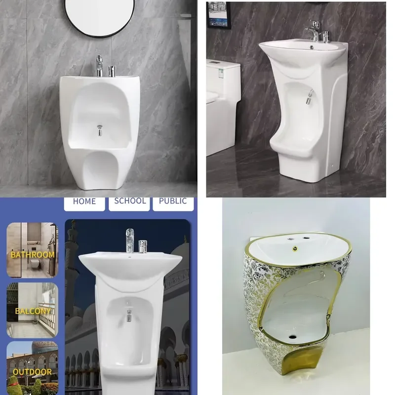 For Bathroom Sink Versatile Wudu Basin Ceramic Wash Hand Basin Islamic Ablution Faucet Home Hotel Mosque Decor