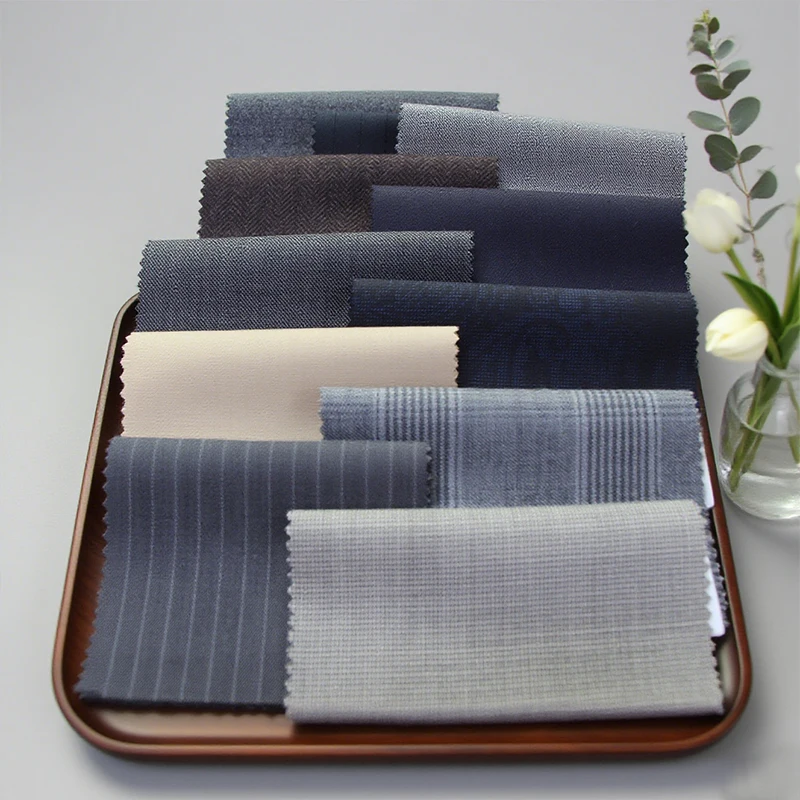 Factory Direct Supply Navy Wool Gongsi Jin Fabric Wear-Resistant Wrinkle-Proof Anti-Static Soft & Delicate