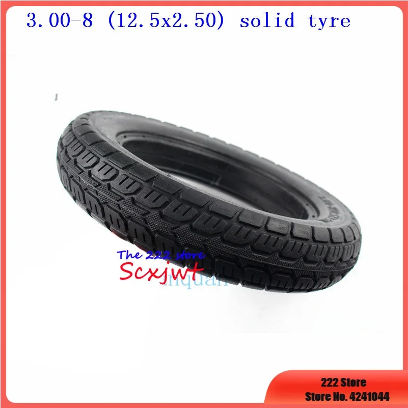 

3.00-8 12.5X2.50 Non-inflatable Full-solid tire rubber tyre for electric vehicle Electric tricycle wheel