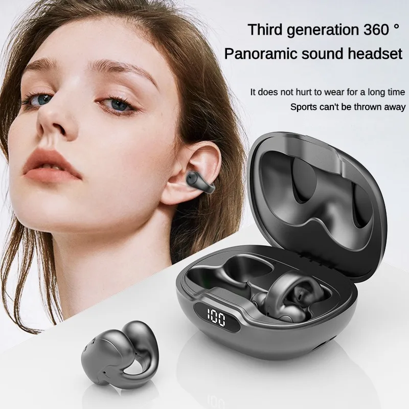 TWS Headset Bluetooth nirkabel, earbud desain headphone musik HiFi dengan mikrofon panggilan HD olahraga tahan air