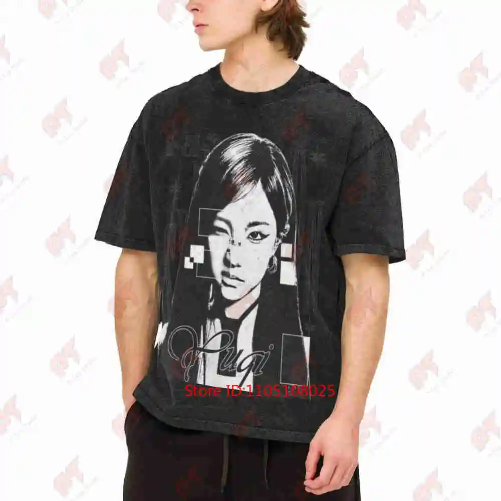 Yuqi I-DLE Kpop World Tour Syncopation Mono We Are Members Vintage Washed Tee Pure Cotton T-Shirt