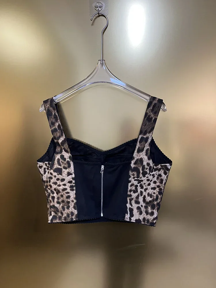 100% Cotton Top Summer Women Fashion Leopard Printing Camisole Sexy Beach Holiday Laptops Lady