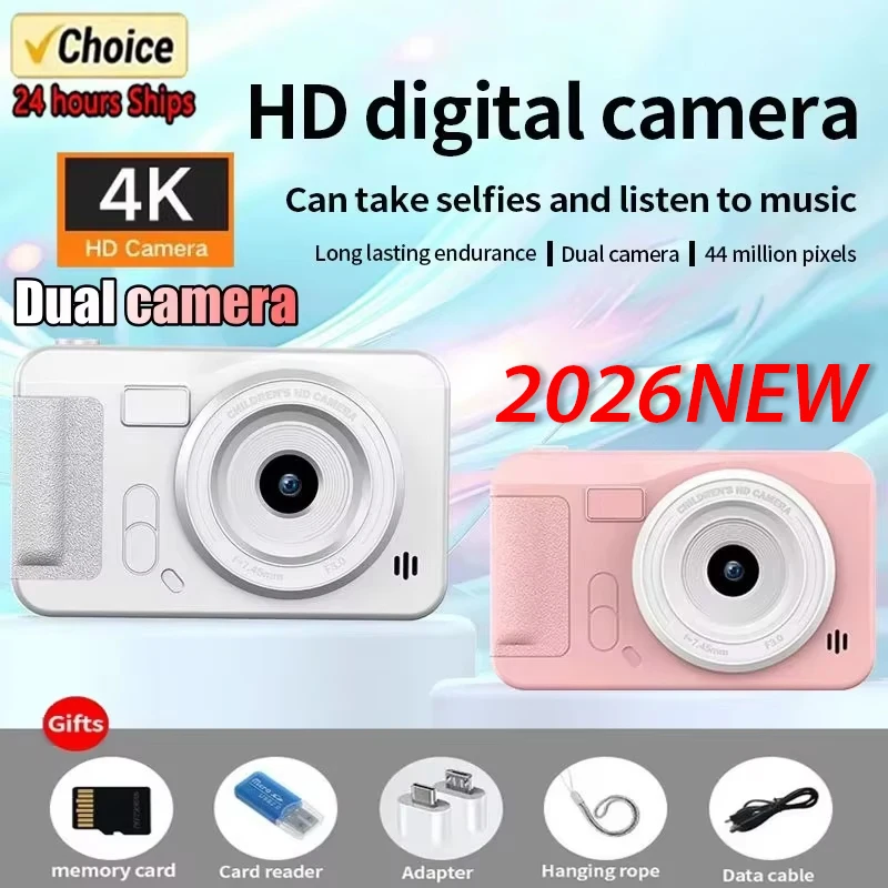 

2026New 4K Digital Camera 44 Megapixels High-Definition Photography Travel Selfie Camera Small Students Campus Selfie camera