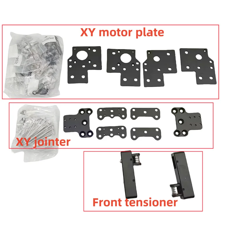 Imagem -02 - Kit de Atualização para Impressora 3d Rat Rig V-core4 Corexy Motor e Joiner Tensor Frontal Movimento Conversão Vc4 Core4 1set