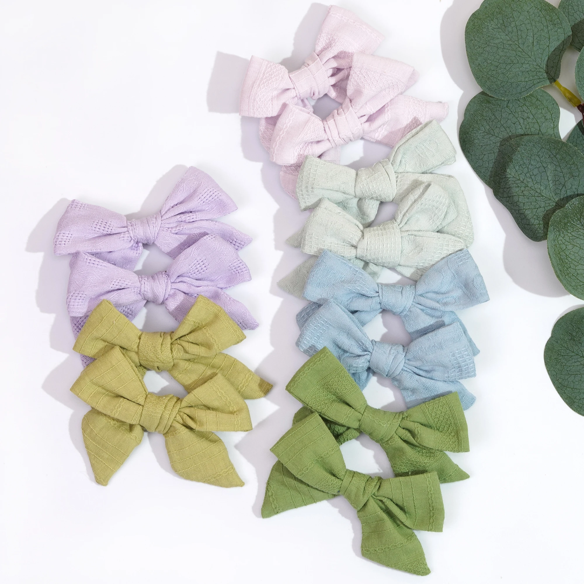 20Pieces 4Inch Girls Women Linen Bow Hair Clips Big Sailor Bow Barrettes Baby Kids Hairgrips Hair Bows Accessories Headwear