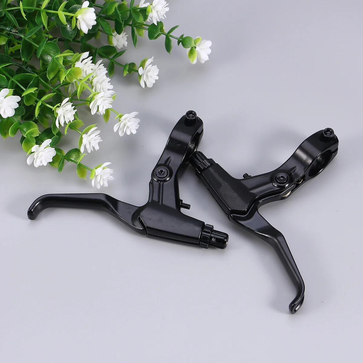 1 Pair Bike Brake Lever Black Universal Fit Most Handlebars Ergonomic Lightweight Safety Grip Large Contact Area For Road Fixed