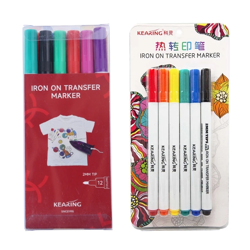 

6/12Color Infusible-Ink Marker,Thermal Transfer Marker Pencil Sublimation Pen for Cricut Mug-Press/Heat Press