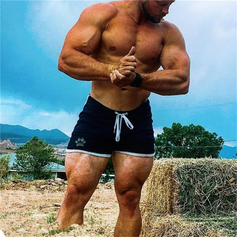 GITF-Short de sport en maille respirante pour homme, survêtement de fitness, de musculation, de course, de jogging, d\'entraînement, cool, été, 2019