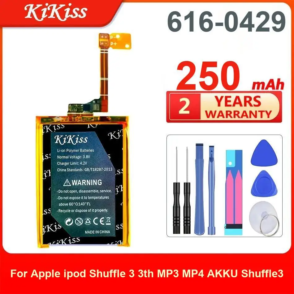 

Аккумулятор Kikiss для Apple Ipod Shuffle 3 3th MP3 MP4 AKKU Shuffle 3,616-0429,250 мАч