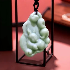 Natural Real Jade Fox Pendant Necklace Fashion Amulet Gemstones Talismans Charm Accessories Stone Designer Carved Jewelry Gift
