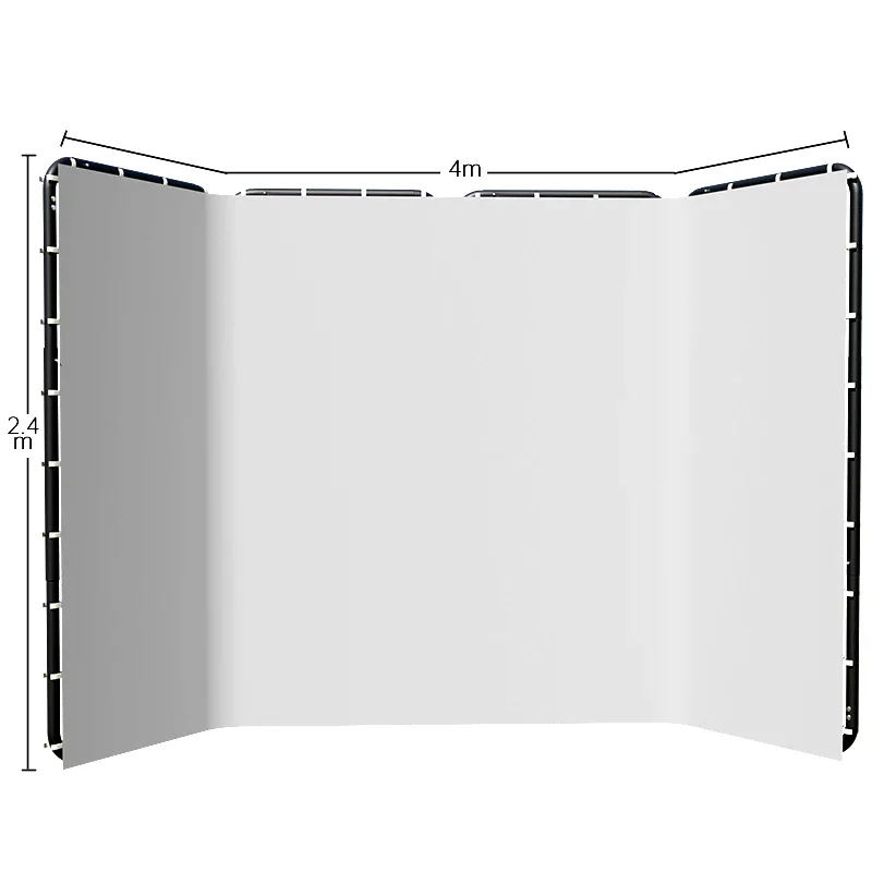 

Background Stand 240CMx400CM with Green Screen Wall and Clip Photography Backdrop Frame For Living Video Recording Changing Room