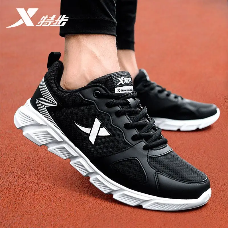 Xtep Men's Shoes 2024 Spring New Mesh Running Casual Shoes Lightweight Comfortable Breathable Sports Shoes for Men