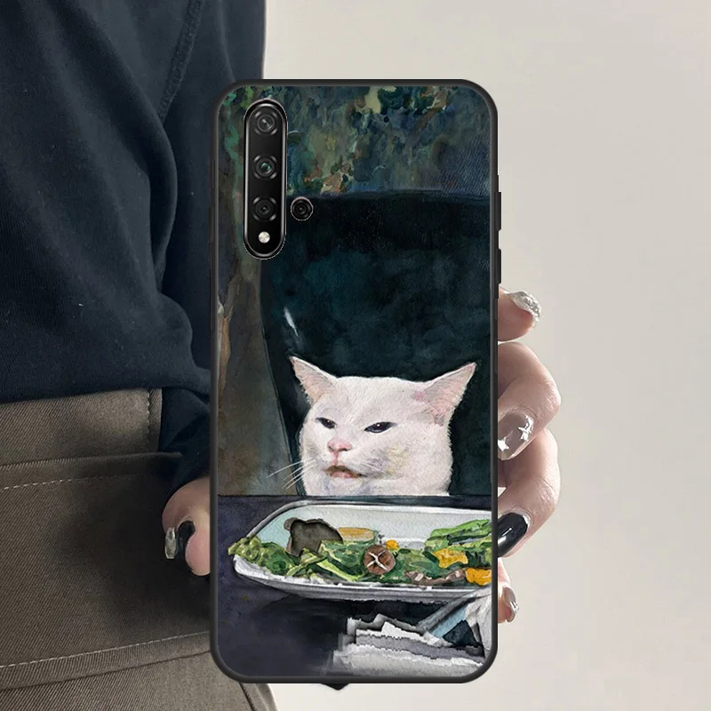 Crying Cat Memes Case For Huawei Nova 9 10 SE 5T 3i 7i 8i 11i Y60 Y61 Y70 Y90 P60 Mate 60 Pro P30 P40 Lite