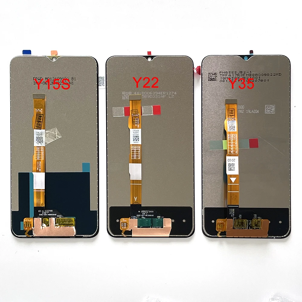 Original For VIVO Y15s Y15c LCD Frame Y22 2022 Y35 4G LCD Display Screen+Touch Panel Digitizer For VIVO Y53S 4G 5G Y33s Frame