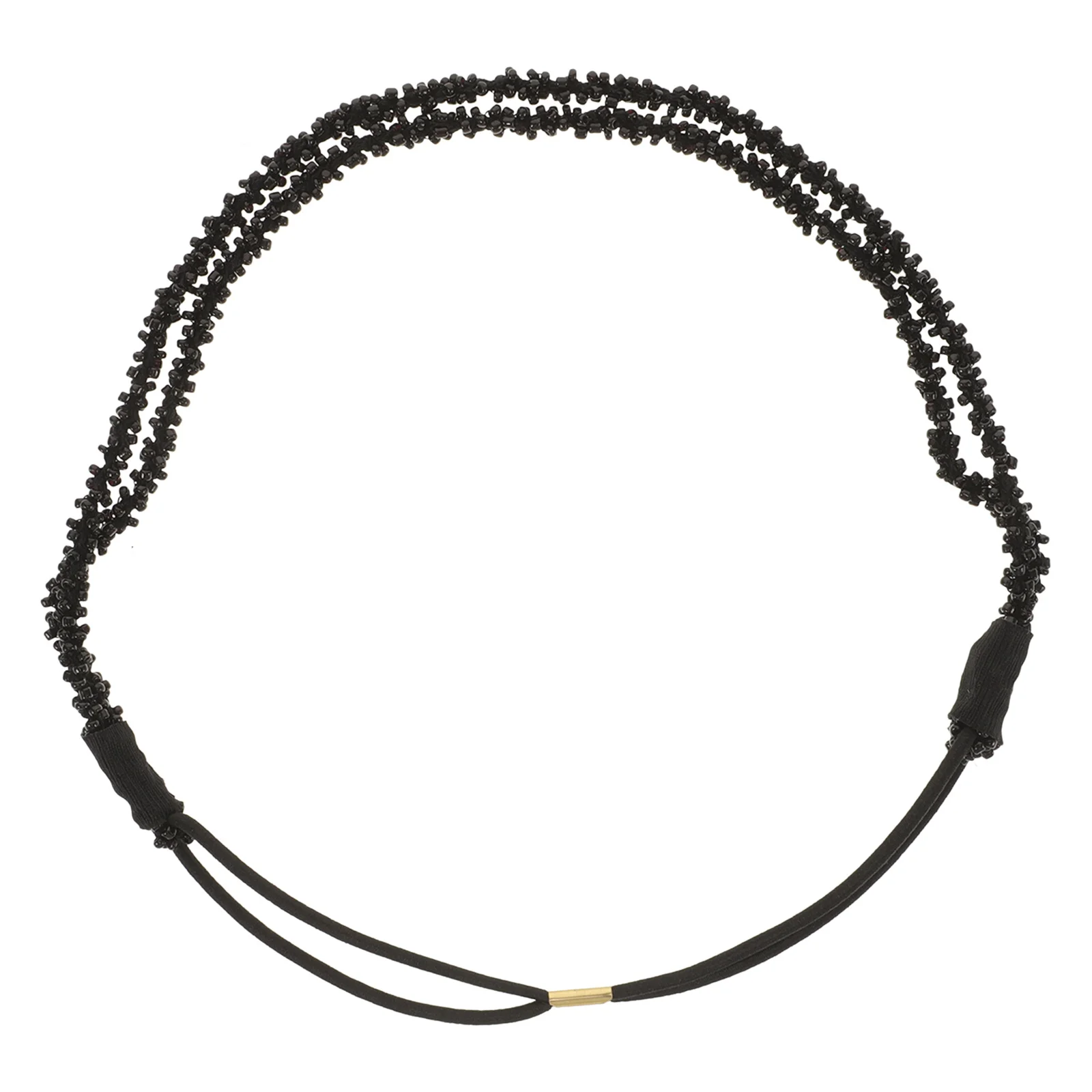 

Bohemian Beaded Headband Stretchy Hair Accessory For Women Fashion Statement Headpiece Bridal Wedding Jewelry Decor