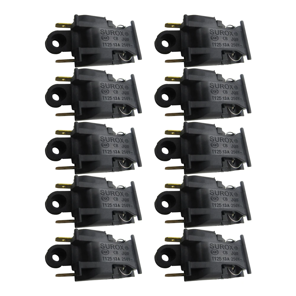 10pcs 250V Electric Kettle Switch 4.6x2.2mm Thermostat Temperature Control XE-3 JB-01E 16A Terminal Kitchen Appliance Parts