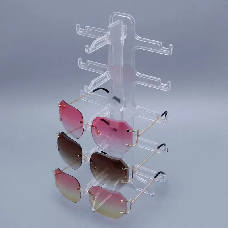 

P9FE Portable 5 Layers Glasses Eyeglasses Show Stand Holder Sunglasses Frame Display Rack Eyewear Organizer Show Holder Tray