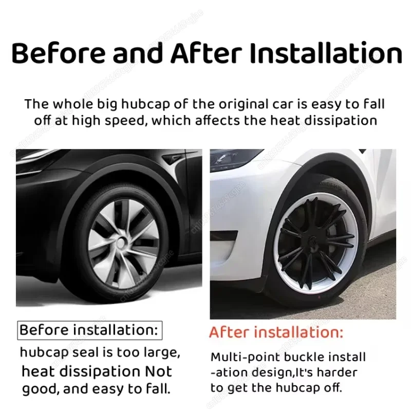 

19 Inch Hub Cap Original Car Replacement Wheel Cap Automobile Hubcap Full Cover Accessories For Tesla Model Y 2020-2024