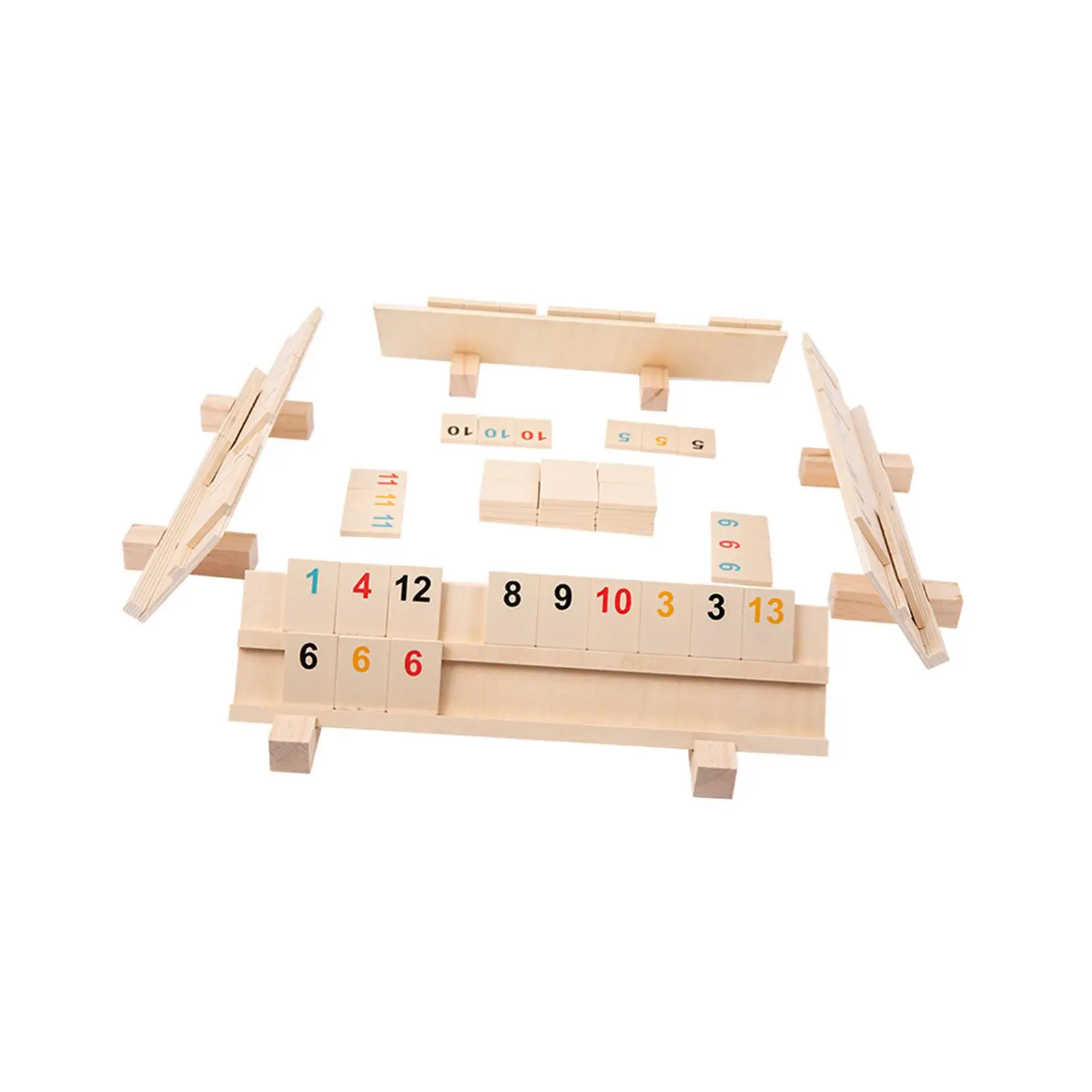 Wooden Board Table Math Game Digital Board Game Counting Sorting Toys Wood Box