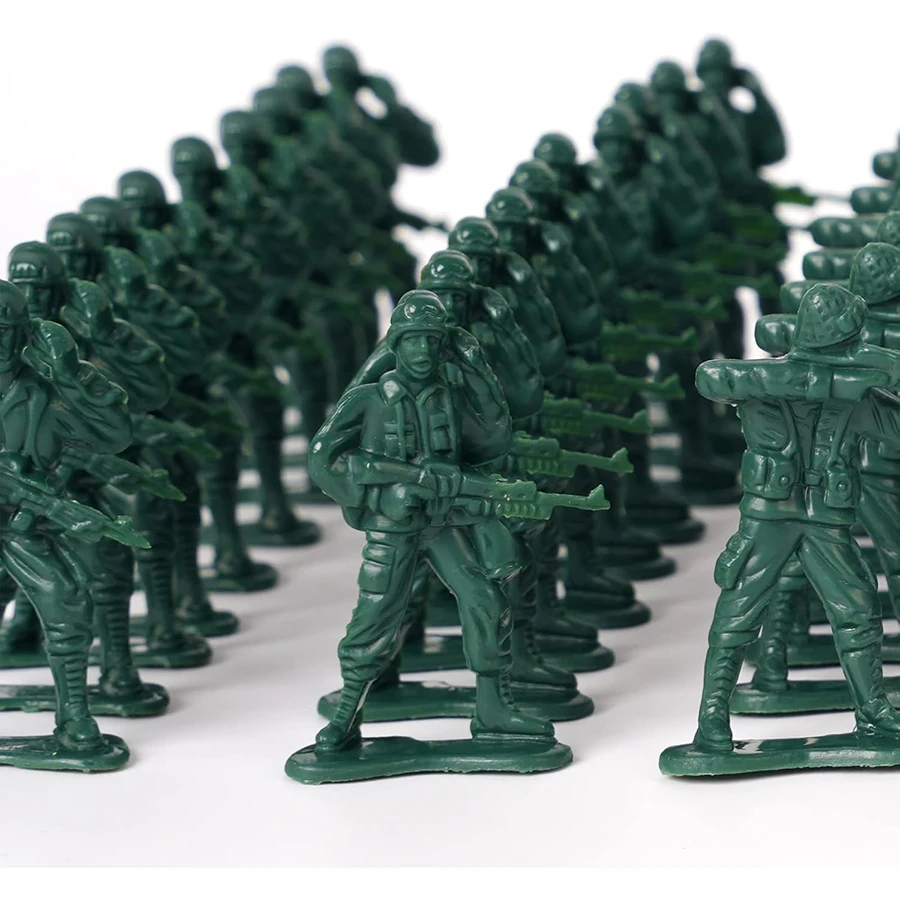 30/48 stücke Soldat Action-figuren Gelb Blau Grün für Sammeln Modell Szenen Militär Themen Party Decor Desktop Ornament JXB – Detail 3