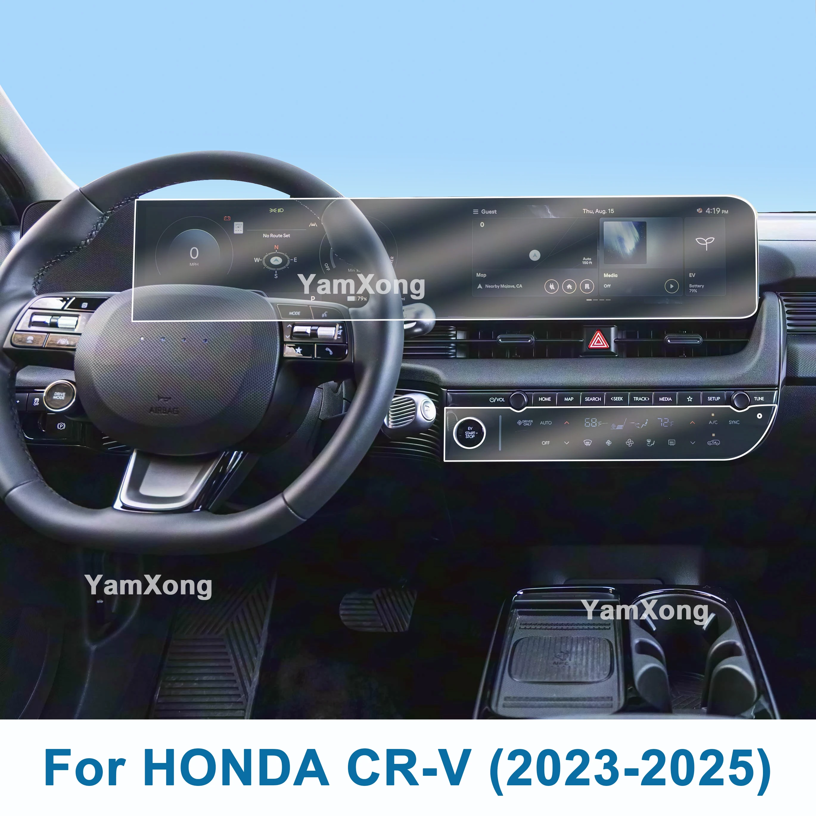 

Custom Car Interior Protective Film Kit For HONDA CR-V (2023-2025) Anti Scratch Dashboard Center Console Cover Car Stickers