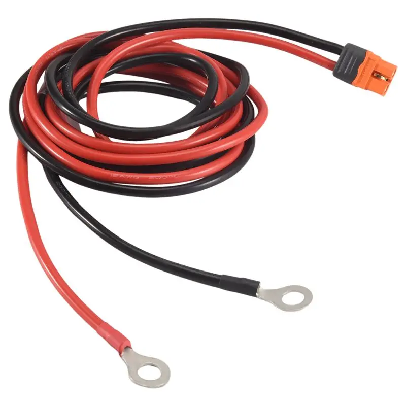 Conector Fêmea Xt60i 12AWG para Terminal O-Ring com Fio Estanhado, para Bateria RC, Estação de Energia Portátil Solar e Painel Solar