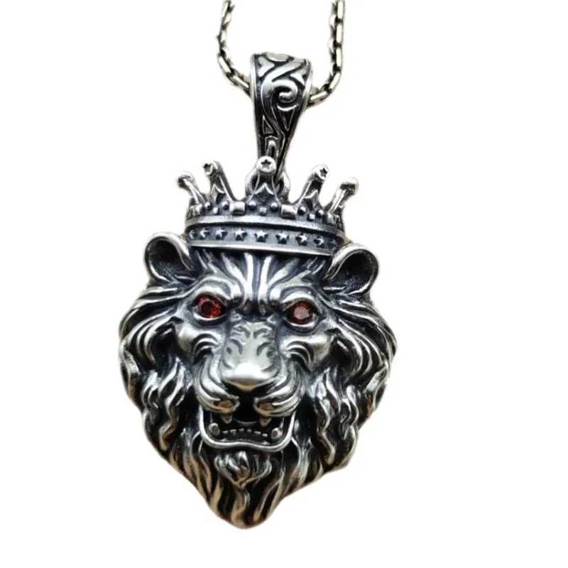

Bestlybuy 2023 New Real Solid S925 Silver Jewelry Punk Personality Domineering Stylish Man Pendant