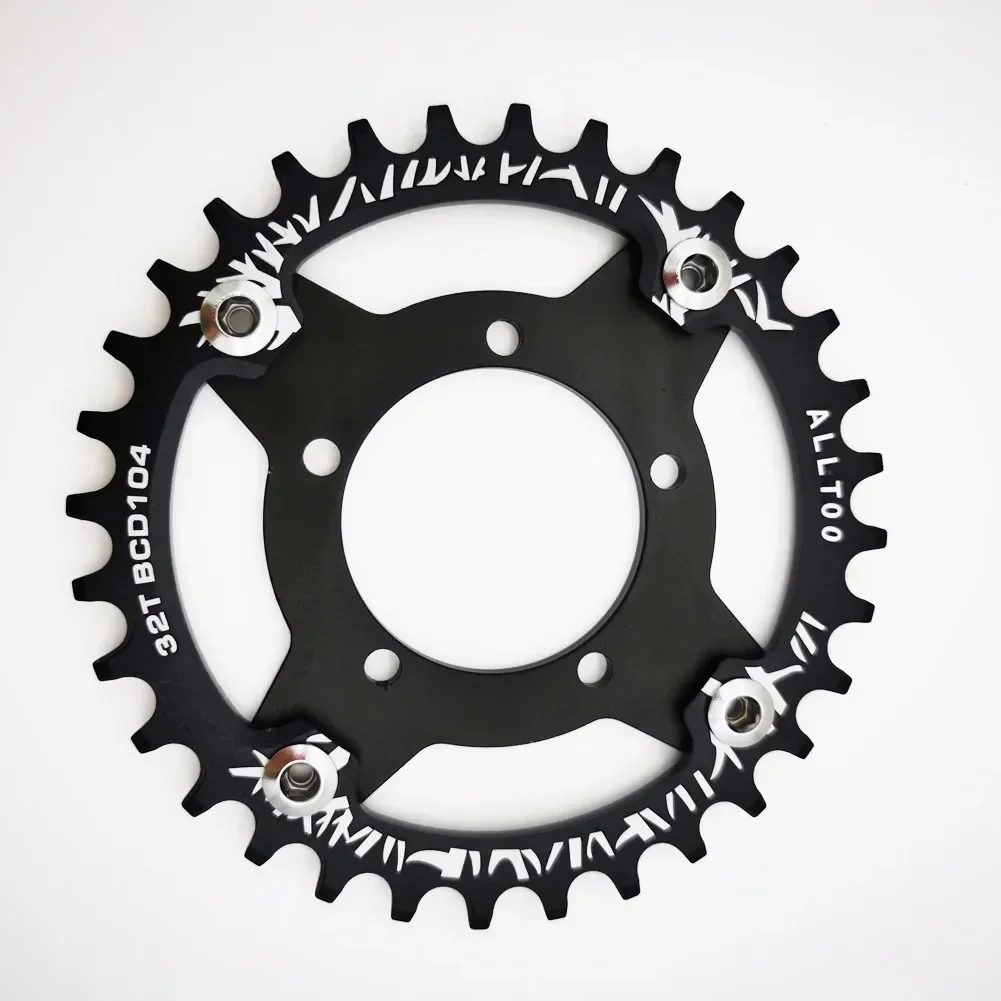 Electric Bicycle Ebike 32 34 36 38T Chainring + Adapter For Bafang BBS01 02 Durable Aluminum Alloy Chainring Ebike Accessories