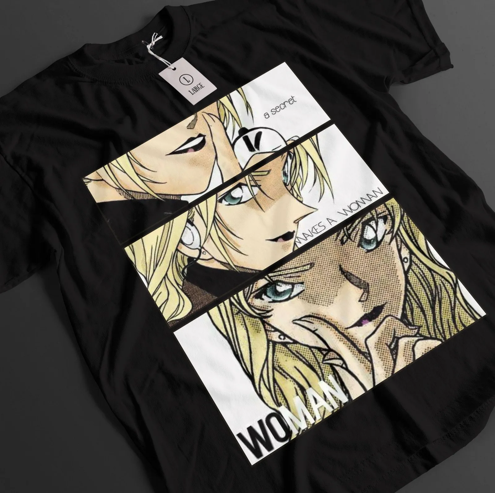 Camiseta Detective Conan, Camiseta Case Closed, Camiseta Vermouth, Camiseta Gin Akai Ran, Camiseta de Anime