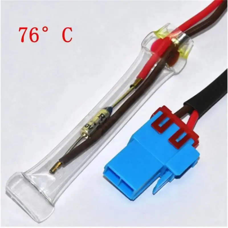 Rated for 76°C Thermal Fuse Defrost Sensor for Samsung Fridge Freezers Replacement Defrosting Temperature Fuse