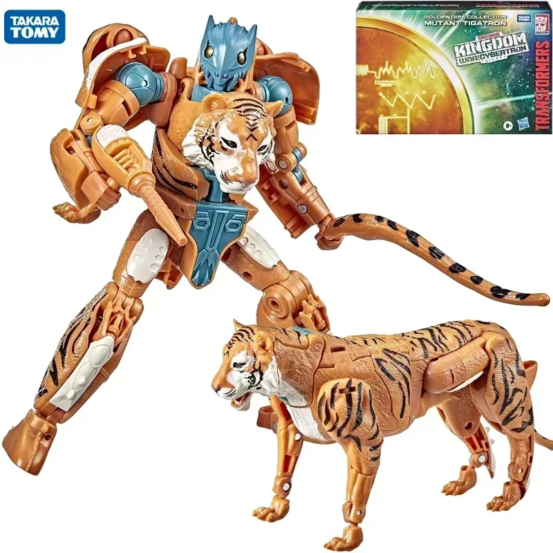 In stock Transformation Toy Cybertron Kingdom War Gold Plate Series Mutant Taigatian 18cm Voyager Class Action Figure Toy