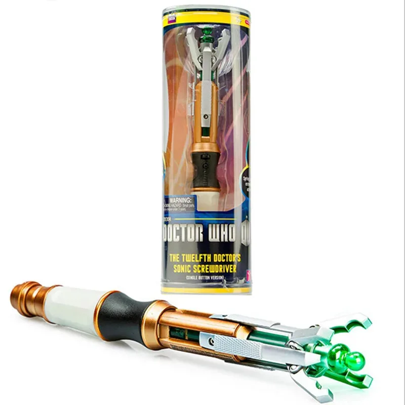 

Hot TV Show Dr.WHO Cosplay Props 12th Sonic Screwdriver with LED Light Sound Magic Wand Stick Funny Toy for Kids Christmas Gifts