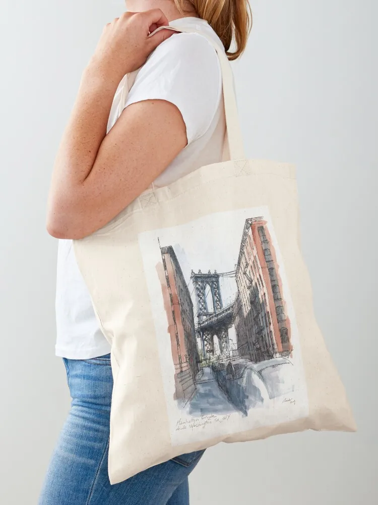 

Manhattan Bridge Tote Bag Customizable tote bag Women's shopping bag tote bags cloth bags canvas bags