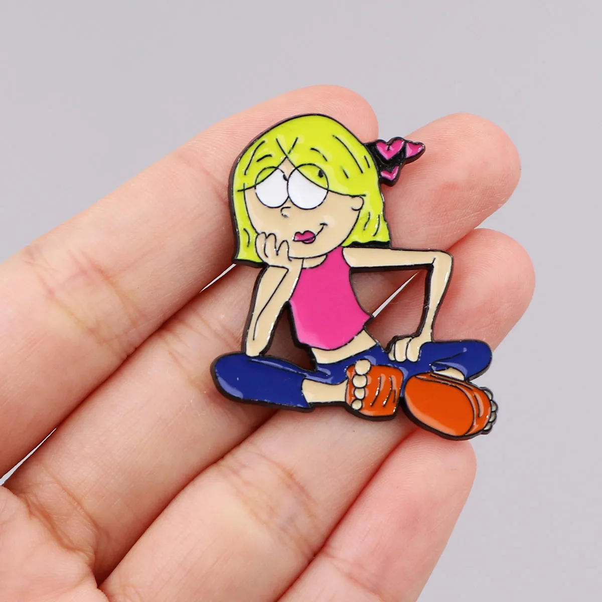 Lovely Cartoon Enamel Pins Blonde Girl Brooches For Women Clothing Backpack Lapel Badges Fashion Jewelry Accessories Gifts