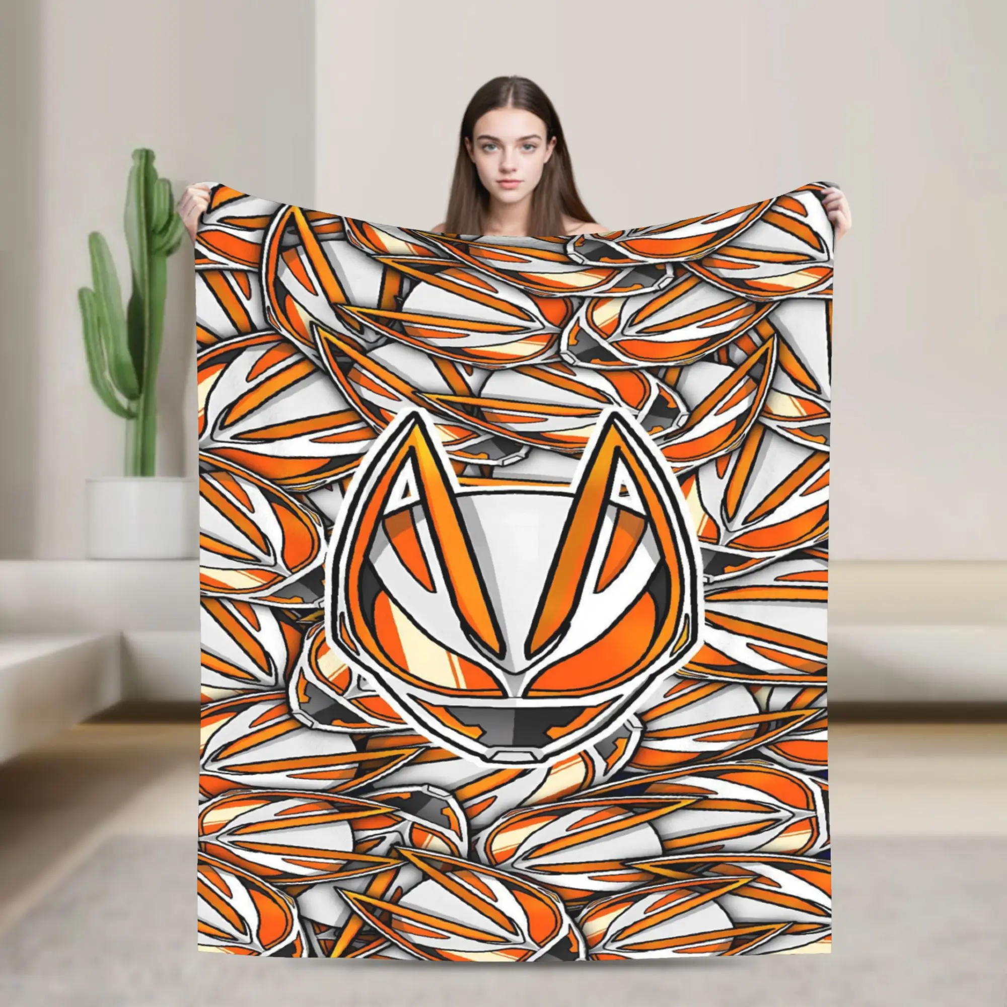 Tan Fragment Pattern Kamen Rider Blanket  Travel Flannel Bedding Throws For Couch Chair Soft Warm Quality Bedspread Gift Idea