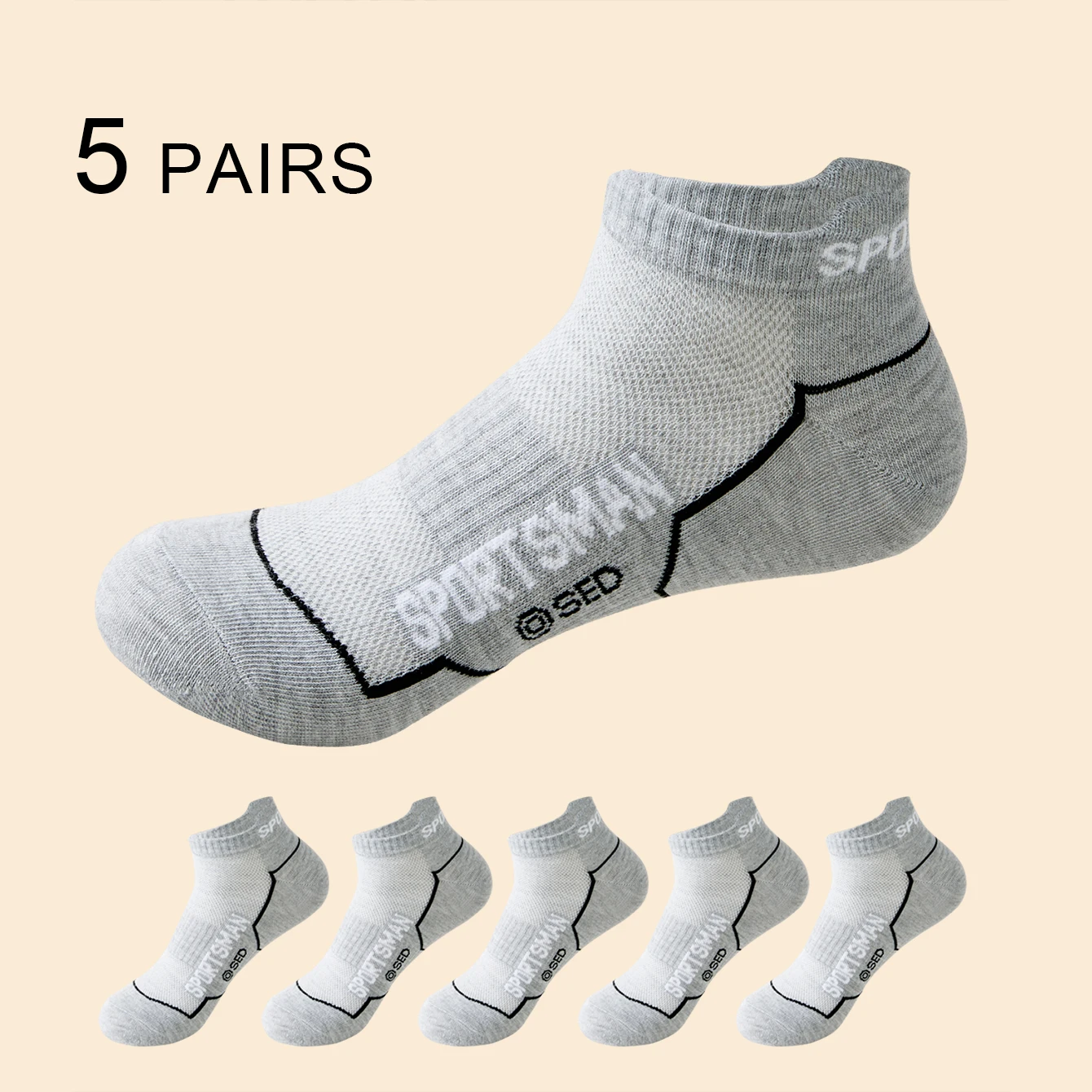 5 أزواج عالية الجودة الرجال الصيف الكاحل الجوارب امتصاص العرق مزيل الروائح الرجال عادية الجري الرياضة رقيقة الجوارب القصيرة للرجل 39-44
