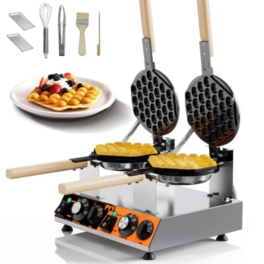 Commercial Double Head Bubble Waffle Maker