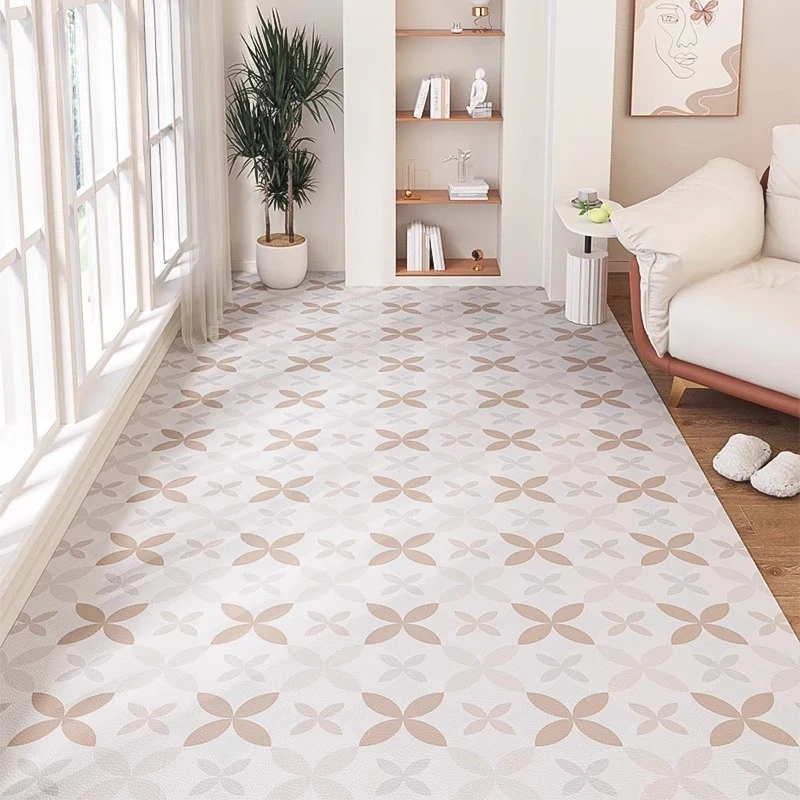 

Minimally Designed Balcony PVC Leather Carpet Anti Fouling Dirt Resistant Floor Mat Waterproof Anti Slip Erasable Washable Rug