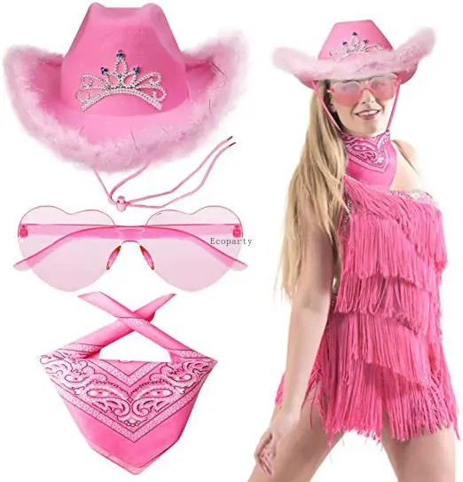 

st.patrick day Cowboy Cosplay Pink Cowboy Accessories Costumes Halloween Outfits toy cowboy cosplay kostum disfraz drop ship