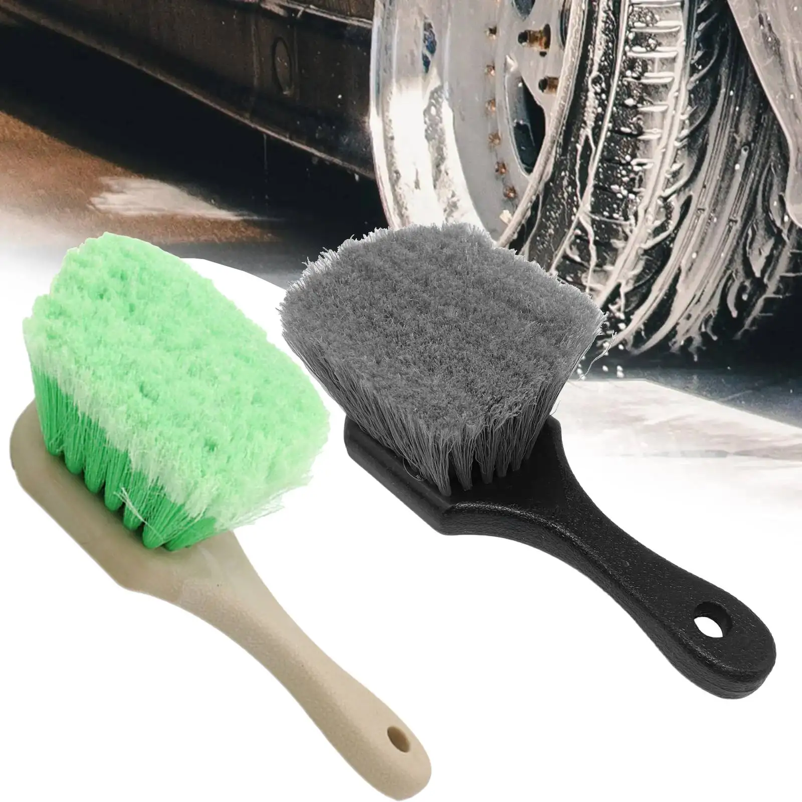 Wheel Rim & Tire Brush Car Wash Brush Car Cleaning Brush Kit Wash Detail Brush for Car Detailing Truck SUV Motor Cleaning Wheels