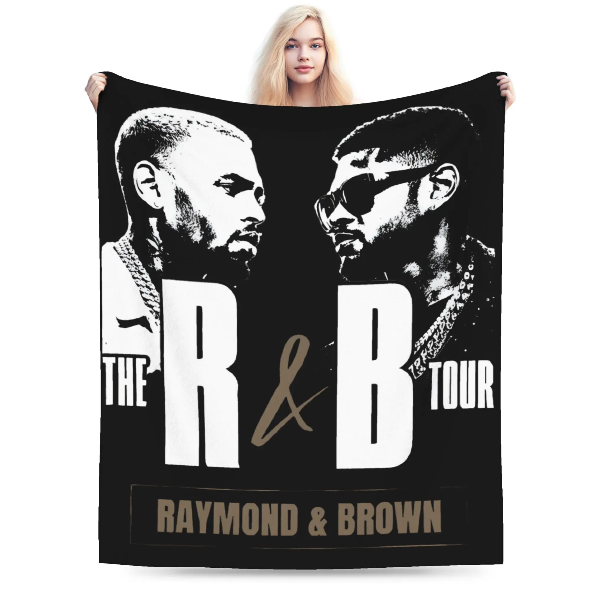 Chris Brown And Usher The Rb Tour Blanket  Raymond And Brown Soft Comfortable Plush Bedding Throws For Child Bedspread Bed Cover