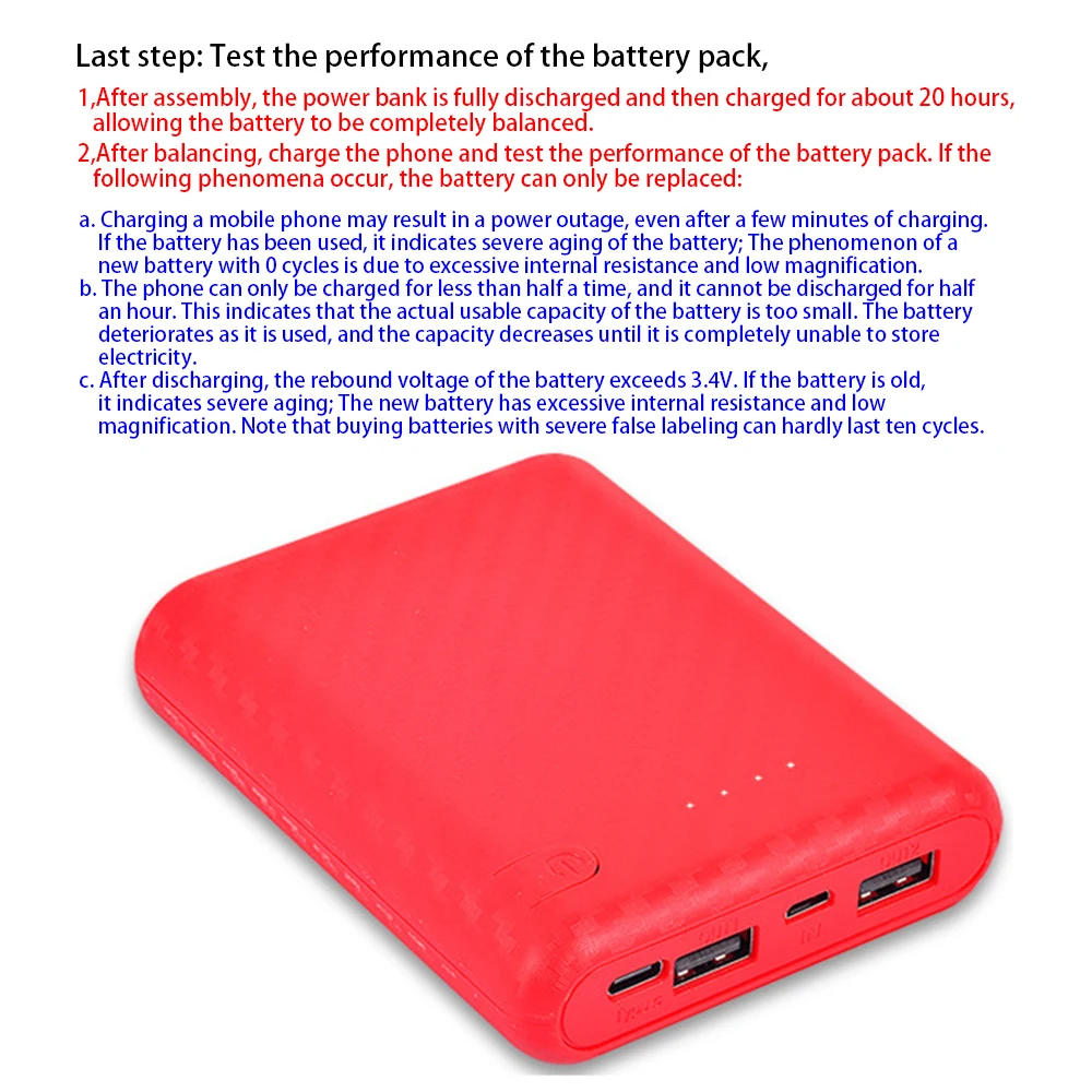 18650 Batteriegehäuse DIY Powerbank-Ladegerät Gehäuse Ladebox Mini Lötfreie Stromversorgung – Detail 9