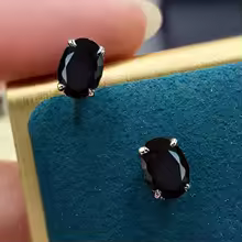 Cubic Zirconia Stud Earrings Oval CZ Crystal Classic Jewelry for Women - E3877