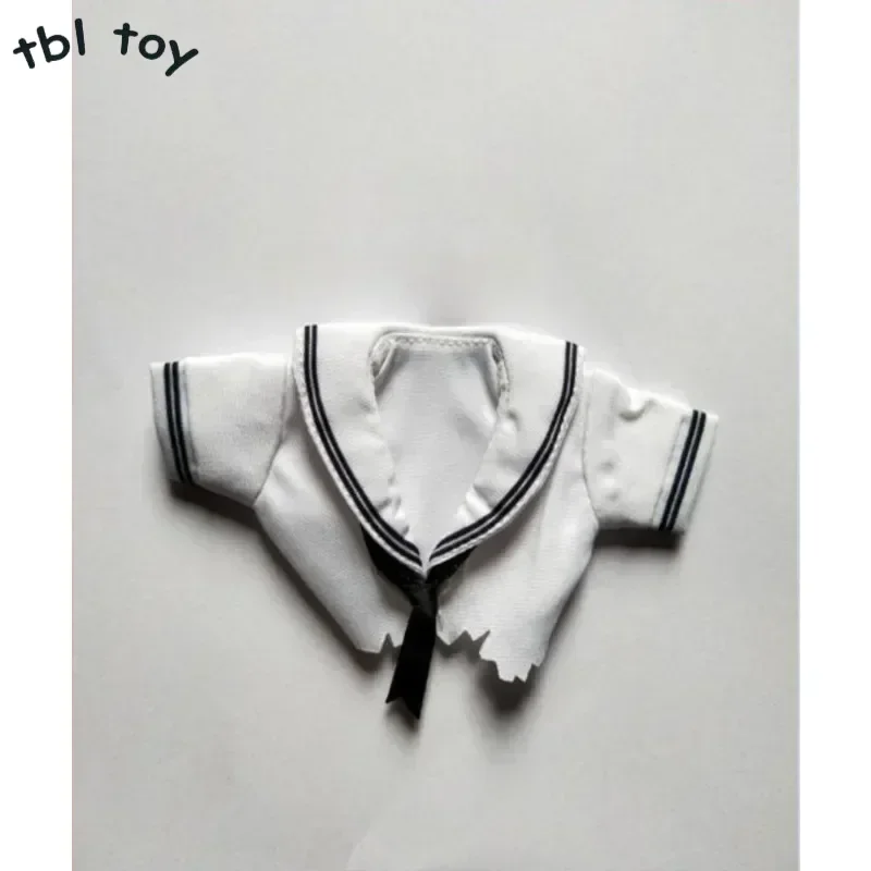 

1/6 Scale Female Soldier White Sailor Suit Student Style Navy Style Lapels Clothes Model for 6'' Doll Toys Accessory Collection