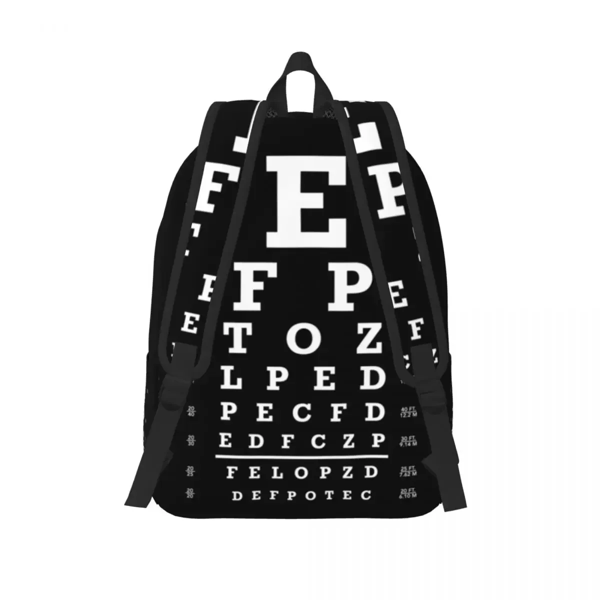 Zaini in tela Eye Snellen Chart per ragazzi e ragazze Optometrist Eye Exam College School Borse da viaggio Bookbag per laptop da 15 pollici