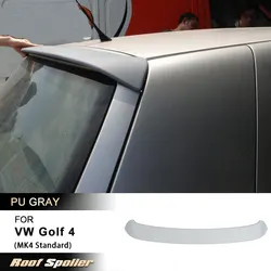 PU Gray Car Rear Roof Spoiler Wings for Volkswagen VW Golf 4 IV MK4 Standard 1998-2004 Rear Spoiler Window Trim Boot Wing Lip